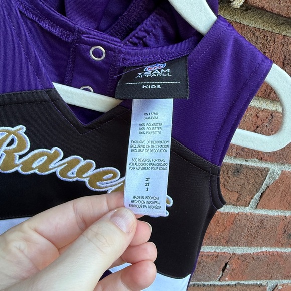 NFL Ravens Baltimore Football Cheerleader Dress Costume Size 2T - Picture 3 of 4